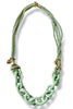 Done and Over Mint Chain & Silk Rope Necklace