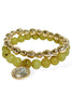 Alana Olive Beaded Charm Bracelet Set
