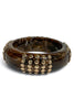 Feeling Good Dark Brown Studded Acrylic Bangle Bracelet