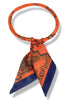 TWT® Alanna Orange and Navy Scarf Necklace