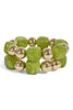 Kelsey Olive Square Beaded Bracelet Set