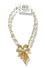 Made In The Deep South 1930s Bow Brooch Baroque Pearl Necklace