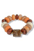 My Bad Brown Beaded Stretch Bracelet