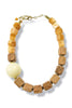 Losing Track Of Time Brown Beaded Statement Necklace