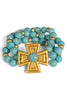 Hidden Truth Jewelry Anna Turquoise Triple Strand Bracelet