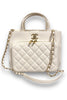 Chanel Affinity Caviar White Two Way Tote