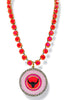 TOVA Candy Pink Bull Necklace
