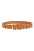 Juliette Camel Woven Studded Belt