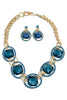 Onto The Next Blue Statement Necklace