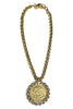 Yochi Stevie Clear Stone Horse Pendant Necklace