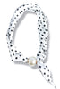 Taking Me Back White Polkadot Scarf Necklace