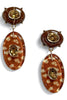 Starburst Brown Dangle Earrings