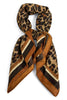 Taking The Lead Cognac Leopard Square Scarf