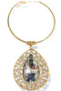 Holy Grail Gold Crystal Statement Necklace