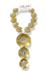 Made In The Deep South 1950s Rhinestone Earrings 1960 Brass 1970s Bead Necklace