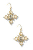 DOORBUSTER Julia Clear Glass Stone and Pearl Earrings