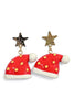 Dear Santa Red Hat Drop Earrings
