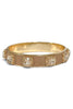 TWT® Bailee Brown Stone Station Bangle Bracelet