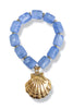 Lost At Sea Shell Charm Resin Stretch Bracelet
