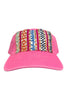 Kilim Baseball Hat - Hot Pink 44