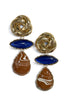 Time Will Tell Brown Knot & Teardrop Resin Earrings
