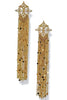 Liora Gold Pave Clover & Fringe Dangle Earrings