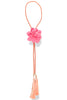 Lotus Flamingo Pink Flower Peach Tassel Solar Orange Bolo Necklace