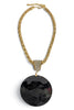 Next Test Black Oversized Stone Necklace
