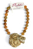 Made In The Deep South 1980s Accessocraft Buckle 1960s Agate Beads Necklace