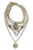 Boldly Yours Gold & Clear Strand Statement Necklace