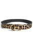Know The Difference Leopard Horsebit Buckle Belt