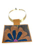 Kilim Suzani Charcoal Fabric Choker Necklace 9