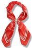 Bethany Red Paisley Scarf Pearl Necklace
