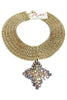 Made In The Deep South 1960s Juliana DeLizza & Elster Brooch 1970s Wide Mesh Necklace
