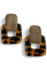 Timber Leopard & Brown Drop Earrings
