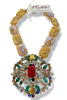 Made In The Deep South 1960s Czech Brooch 1970s Crystal Bead Necklace