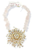 Made In The Deep South 1950s Brooch 1960s Rose Quartz Bead Necklace