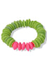 Isabel Green Ashanti & Pink Bone Bead Bracelet