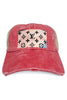 LV Red Denim Hat 98