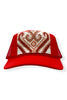 Kilim Trucker Hat - Red 245