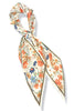 Flower Print Twilly Scarf
