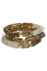 You The One Brown Tube Stretch Bracelet Set