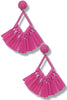 Promise Maker Fuchsia Raffia Tassel Earrings