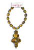 Made in the Deep South 1970s Tigers Eye & Pearls Pendant 1970s Glass Beads Necklace