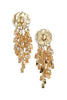 Hopeful Feeling Gold Disc Fringe Earrings