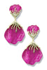 Nevertheless Fuchsia Flower Dangle Earrings
