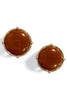 Simple Living Brown Round Stud Earrings