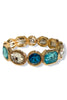 Dancing Into The Night Aqua Stretch Bracelet