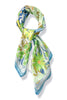 Elle Blue and Green Floral Print Scarf