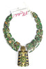 Made In The Deep South 1950s Czech Perfume Bottle 1960s Jasper Beads Necklace
